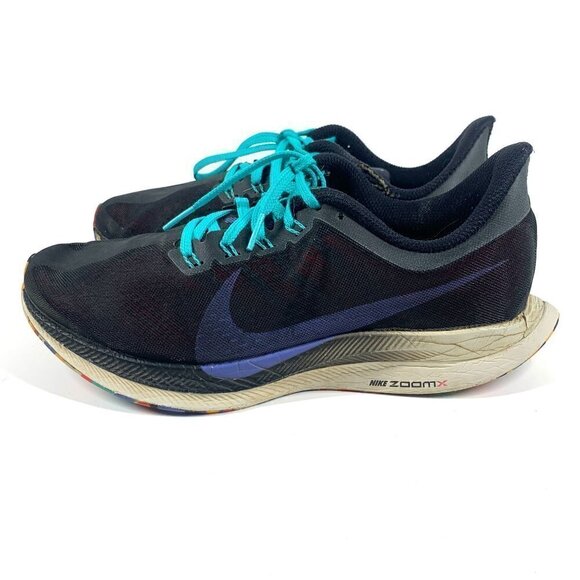 Nike Zoom Pegasus Women's Running Shoes Black/Blue Size 8.5 - Picture 2 of 10